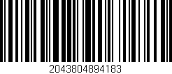 Código de barras (EAN, GTIN, SKU, ISBN): '2043804894183'
