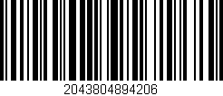 Código de barras (EAN, GTIN, SKU, ISBN): '2043804894206'