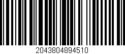 Código de barras (EAN, GTIN, SKU, ISBN): '2043804894510'