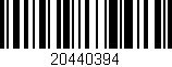 Código de barras (EAN, GTIN, SKU, ISBN): '20440394'
