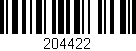 Código de barras (EAN, GTIN, SKU, ISBN): '204422'