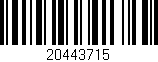 Código de barras (EAN, GTIN, SKU, ISBN): '20443715'