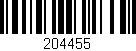 Código de barras (EAN, GTIN, SKU, ISBN): '204455'