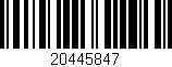 Código de barras (EAN, GTIN, SKU, ISBN): '20445847'