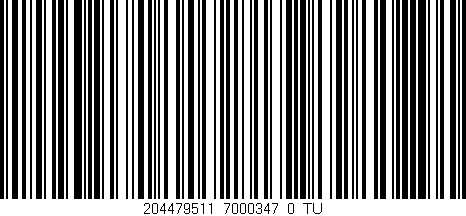 Código de barras (EAN, GTIN, SKU, ISBN): '204479511_7000347_0_TU'