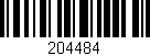 Código de barras (EAN, GTIN, SKU, ISBN): '204484'