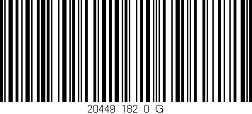 Código de barras (EAN, GTIN, SKU, ISBN): '20449_182_0_G'