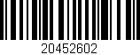 Código de barras (EAN, GTIN, SKU, ISBN): '20452602'
