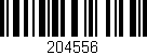 Código de barras (EAN, GTIN, SKU, ISBN): '204556'