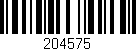 Código de barras (EAN, GTIN, SKU, ISBN): '204575'