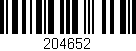 Código de barras (EAN, GTIN, SKU, ISBN): '204652'