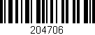 Código de barras (EAN, GTIN, SKU, ISBN): '204706'