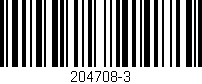Código de barras (EAN, GTIN, SKU, ISBN): '204708-3'