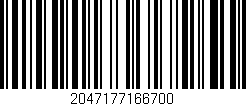 Código de barras (EAN, GTIN, SKU, ISBN): '2047177166700'