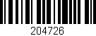 Código de barras (EAN, GTIN, SKU, ISBN): '204726'