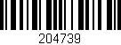 Código de barras (EAN, GTIN, SKU, ISBN): '204739'