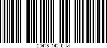 Código de barras (EAN, GTIN, SKU, ISBN): '20475_142_0_M'
