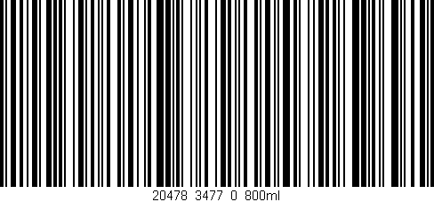 Código de barras (EAN, GTIN, SKU, ISBN): '20478_3477_0_800ml'