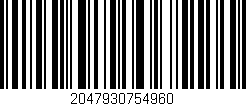Código de barras (EAN, GTIN, SKU, ISBN): '2047930754960'
