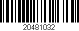 Código de barras (EAN, GTIN, SKU, ISBN): '20481032'