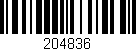 Código de barras (EAN, GTIN, SKU, ISBN): '204836'