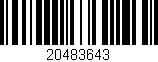 Código de barras (EAN, GTIN, SKU, ISBN): '20483643'