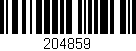 Código de barras (EAN, GTIN, SKU, ISBN): '204859'