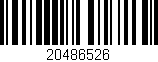 Código de barras (EAN, GTIN, SKU, ISBN): '20486526'