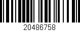 Código de barras (EAN, GTIN, SKU, ISBN): '20486758'