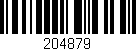Código de barras (EAN, GTIN, SKU, ISBN): '204879'