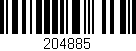 Código de barras (EAN, GTIN, SKU, ISBN): '204885'