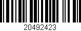 Código de barras (EAN, GTIN, SKU, ISBN): '20492423'