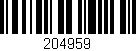 Código de barras (EAN, GTIN, SKU, ISBN): '204959'