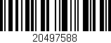 Código de barras (EAN, GTIN, SKU, ISBN): '20497588'