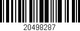 Código de barras (EAN, GTIN, SKU, ISBN): '20498287'