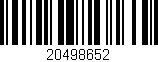 Código de barras (EAN, GTIN, SKU, ISBN): '20498652'