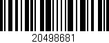 Código de barras (EAN, GTIN, SKU, ISBN): '20498681'