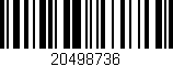 Código de barras (EAN, GTIN, SKU, ISBN): '20498736'