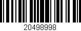 Código de barras (EAN, GTIN, SKU, ISBN): '20498998'