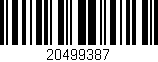 Código de barras (EAN, GTIN, SKU, ISBN): '20499387'