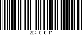 Código de barras (EAN, GTIN, SKU, ISBN): '204_0_0_P'