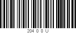 Código de barras (EAN, GTIN, SKU, ISBN): '204_0_0_U'