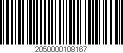 Código de barras (EAN, GTIN, SKU, ISBN): '2050000108167'