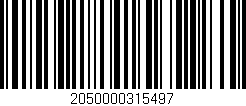 Código de barras (EAN, GTIN, SKU, ISBN): '2050000315497'