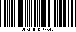 Código de barras (EAN, GTIN, SKU, ISBN): '2050000326547'