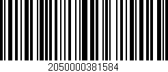 Código de barras (EAN, GTIN, SKU, ISBN): '2050000381584'