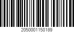 Código de barras (EAN, GTIN, SKU, ISBN): '2050001150189'