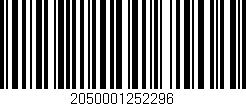 Código de barras (EAN, GTIN, SKU, ISBN): '2050001252296'