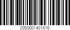Código de barras (EAN, GTIN, SKU, ISBN): '2050001401816'
