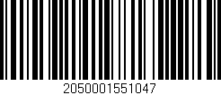 Código de barras (EAN, GTIN, SKU, ISBN): '2050001551047'